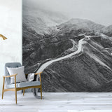 monochrome mountain wallpaper